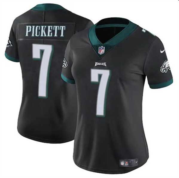 Women%27s Philadelphia Eagles #7 Kenny Pickett Black Vapor Untouchable Limited Stitched Jersey Dzhi